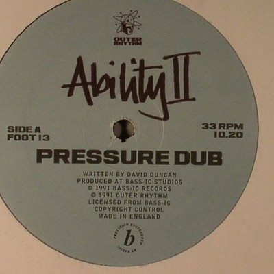 ABILITY II - Pressure Dub - Vinyl (1-sided 12'')