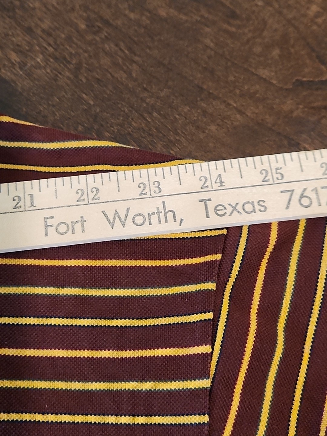 Robert Talbott Striped Polo Maroon Drk Yellow Col… - image 10