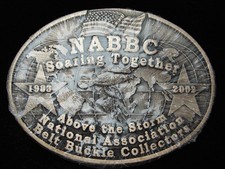 QK13113 NOS 2002  NAT'L ASSOC. BELT BUCKLE COLLECTORS  SOLID BRASS BUCKLE