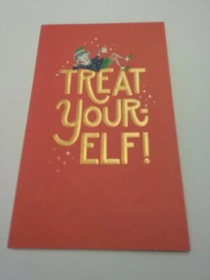 AMERICAN GREETINGS Treat Your-Elf ~ Christmas Money Card Holder with envelope