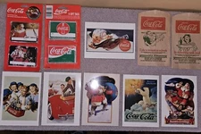 Vintage Coca-Cola Memorabilia Post Cards Gift Tags Protective Bottle Sleeves