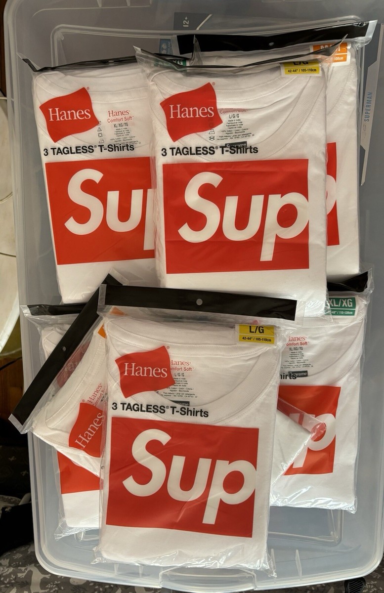 supreme(Hanes )3 TAGLESS T-Shirts ホワイト Supreme®/Hanes® Tagless Tees (3 Pack) - Shop - Supreme