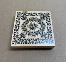 Large Floral Background Wood Mounted Rubber Stamp PSX K-1271 1994