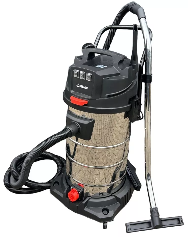 Industriestaubsauger 2400W 3000 Watt mit Steckdose Nasssauger 65-100L Tank 230V