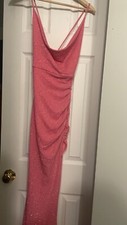 Pink sparkly prom dress. Size L