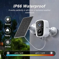 4MP Solar Wireless 2K Color Night Vision CCTV Security Camera WIFI 2-Way Audio