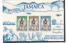 Jamaica: lightly hinged Michel Bl.2. Carole Joan Crawford, Miss World 1963