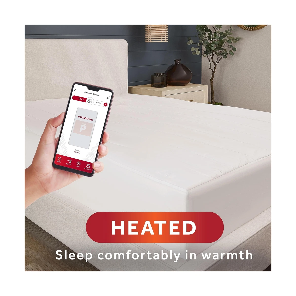 Sunbeam Polyester Wi-Fi Connected Mattress Pad, Electric Blanket, 10 Heat  Set... 53891156165 | eBay