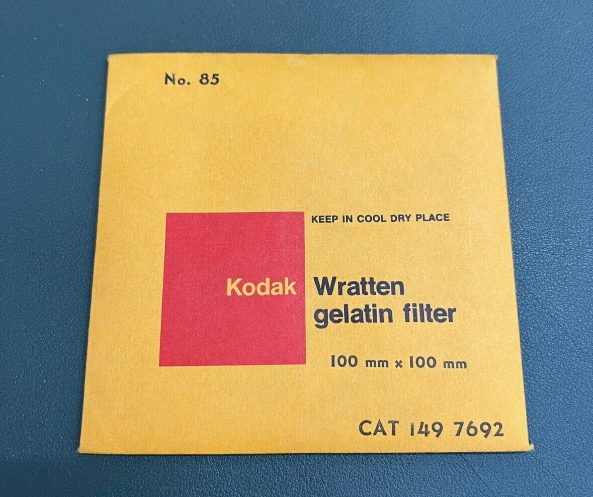 Filtre Gélatine Wratten 81D – 75x75 Mm – Équilibrage Des Couleurs – Occasion