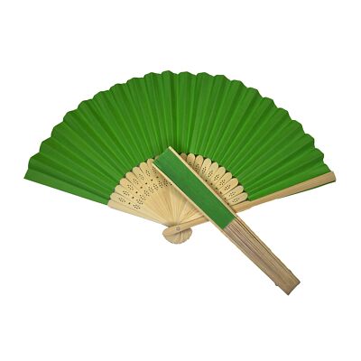 Grünpapier faltbarer handgehaltener Bambus-Holzventilator von Parev