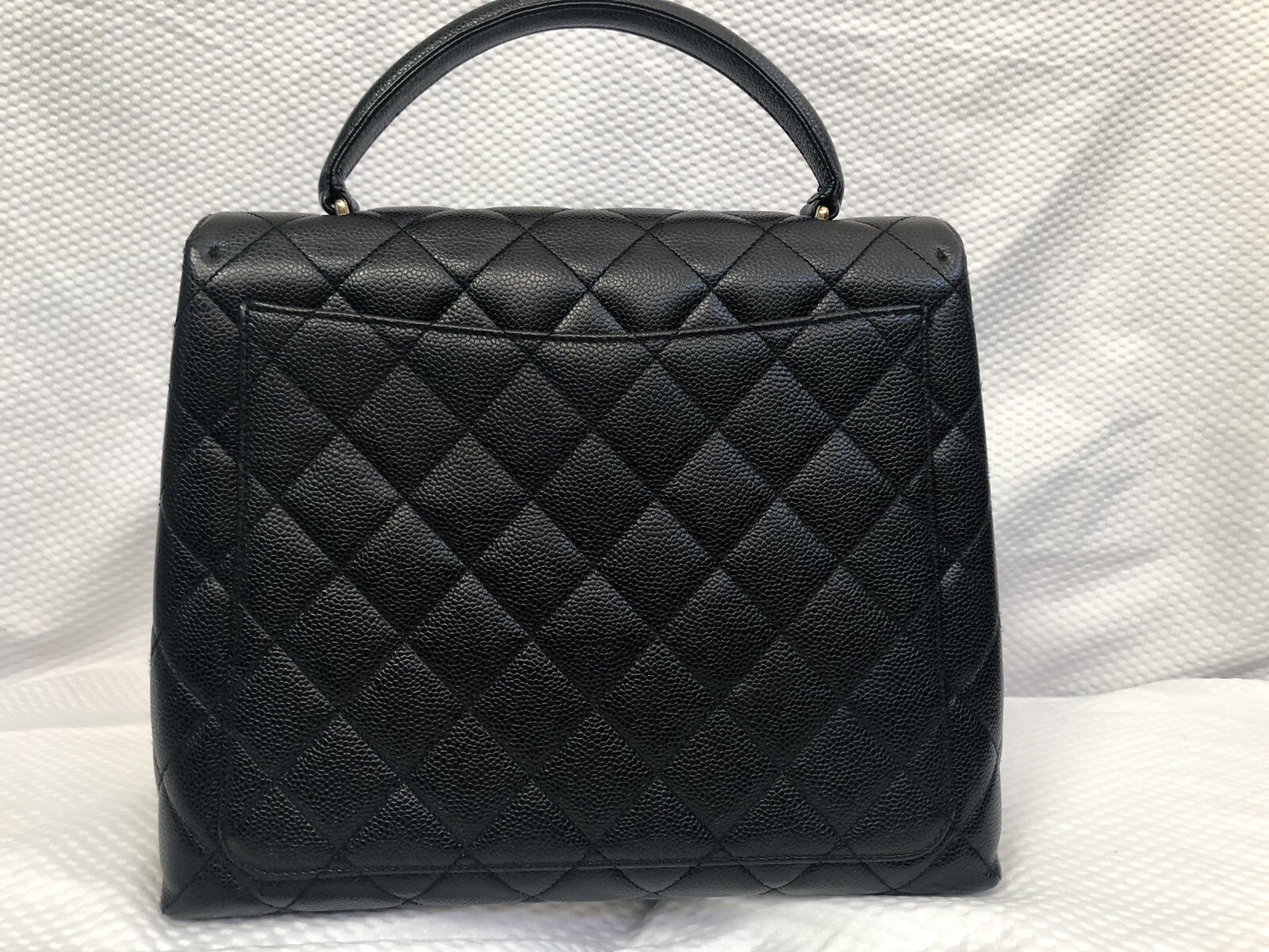 Authentic Chanel Vintage Black Caviar Classic Kelly Bag eBay