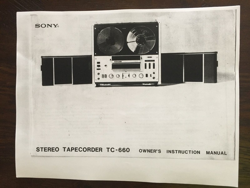 Sony TC-660 Stereo Tapecorder Reel to Reel Deck Owners Instruction Manual 