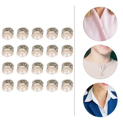  20 Pcs Anti-explosion Brooches Pearl Pins Buckle Chic and Fashionable Miss