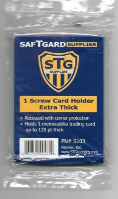 10 EXTRA THICK CARD 1 SCREW SCREWDOWN 120 PT MEMORABILIA GAME USED STG FREE SHIP