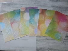 6 pieces of multi colored bubbles Scrapbook Paper 4x6 photo mats 1280