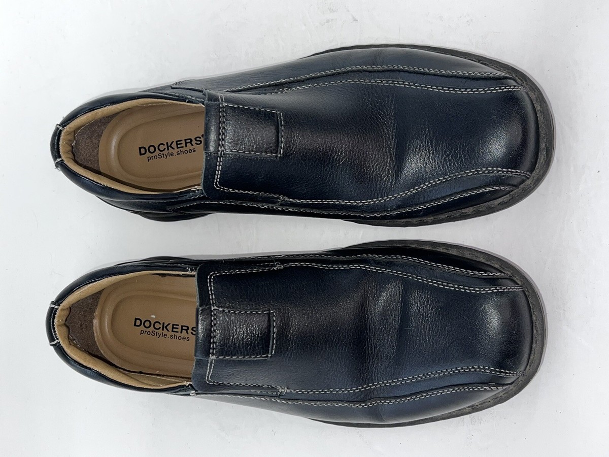 Dockers Shoes Mens 9 Wide Agent Loafer Black Leather Slip On Round Toe 90-29034 Dockers Agent Slip On Shoe Black – 2BigFeet main image 4
