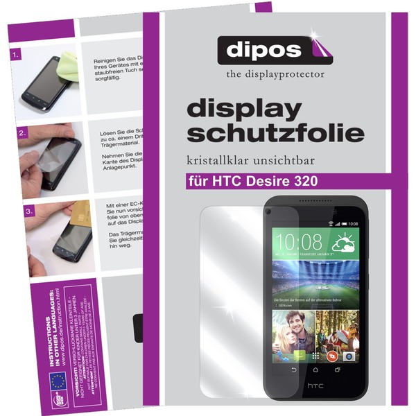 6X Schutzfolie FüR Htc Desire 320 Klar Displayschutzfolie Folie Displayfolie-image