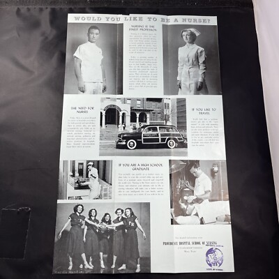 c.1940 Waco Texas TX Providence Hospital School Of Nursing Poster 12  X 19 