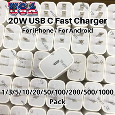 20W USB C Type-C Fast Charger Power Adapter Cube For iPhone iPad Pro Android Lot