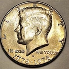 USA 1776-1976-D Kennedy Bicentennial 1/2 Dollar, UNC, Clad, Sc-#205, FAST SHIP!
