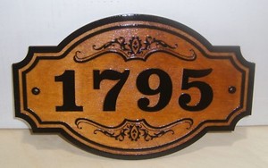HOUSE NUMBER STREET ADDRESS ENGRAVED GIFT. Personalized WOOD SIGN