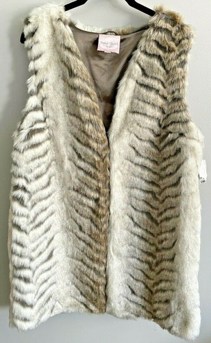 \u0026 Juliet Couture NWT L Faux Fur Vest | eBay