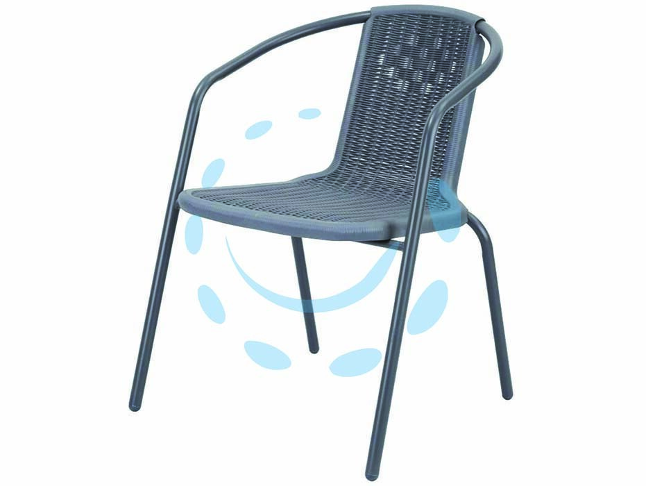 POLTRONA  WOOD GREY  IN RATTAN SINTETICO PP