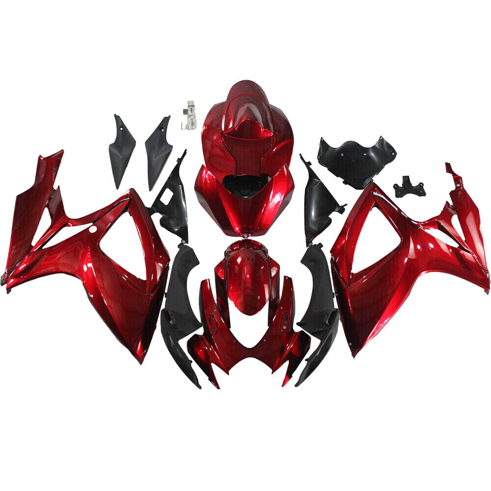 Fairing Kit Bodywork for Suzuki GSXR600 GSXR750 K6 2006 2007 Candy Red Fairings