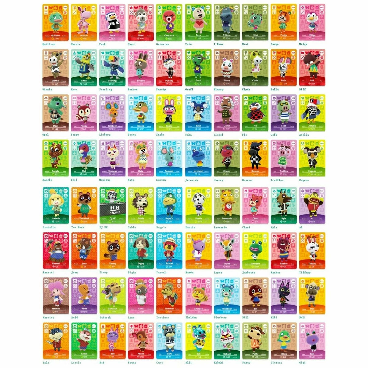 Animal Crossing Amiibo Series 1 Cards 1 100 Mint Authentic Choose cards