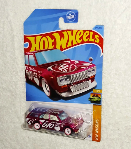 Hot Wheels Treasure Hunt 2021 – Datsun Bluebird 510 Verte, échelle 1/64, Loose