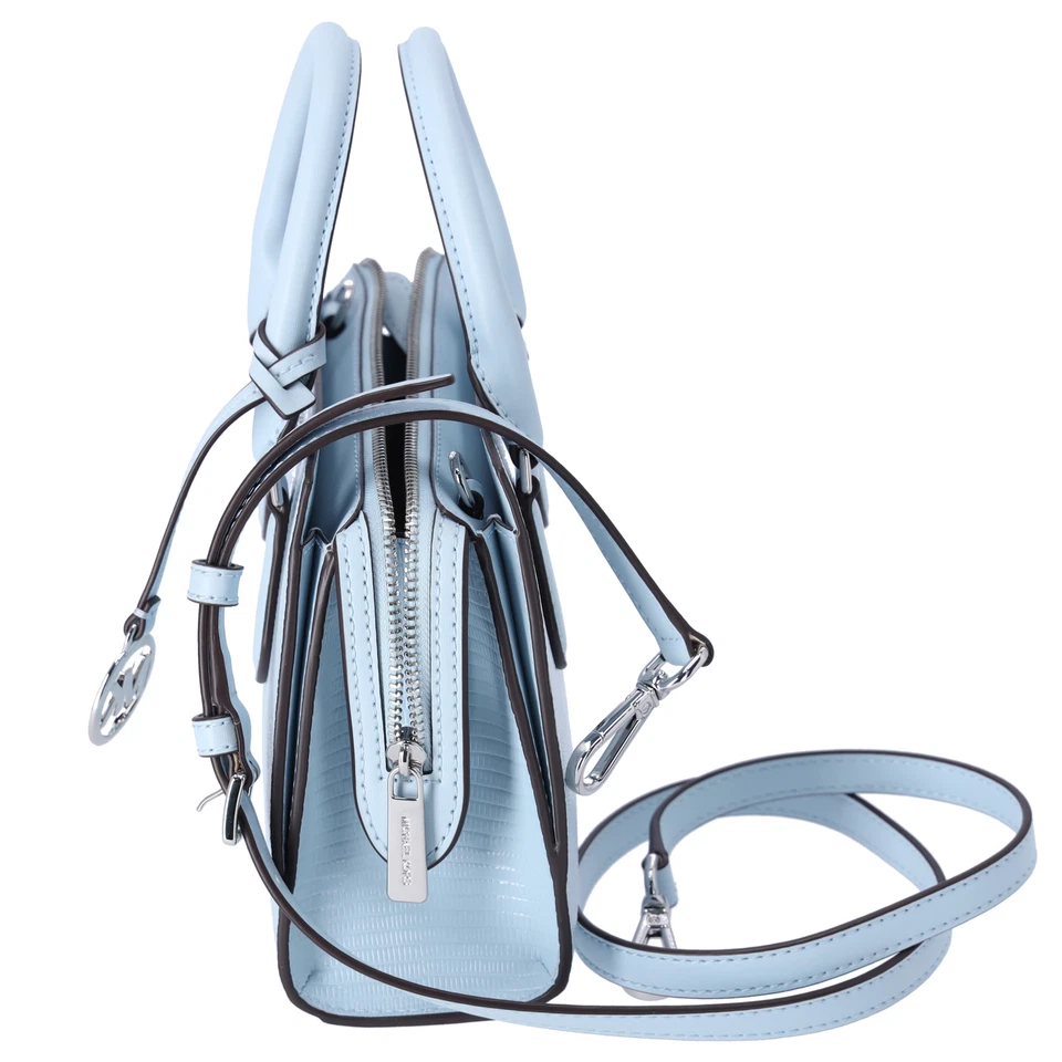 Michael Kors Sheila Small Faux Saffiano Leather Satchel Vista Blue - Image 2 of 4