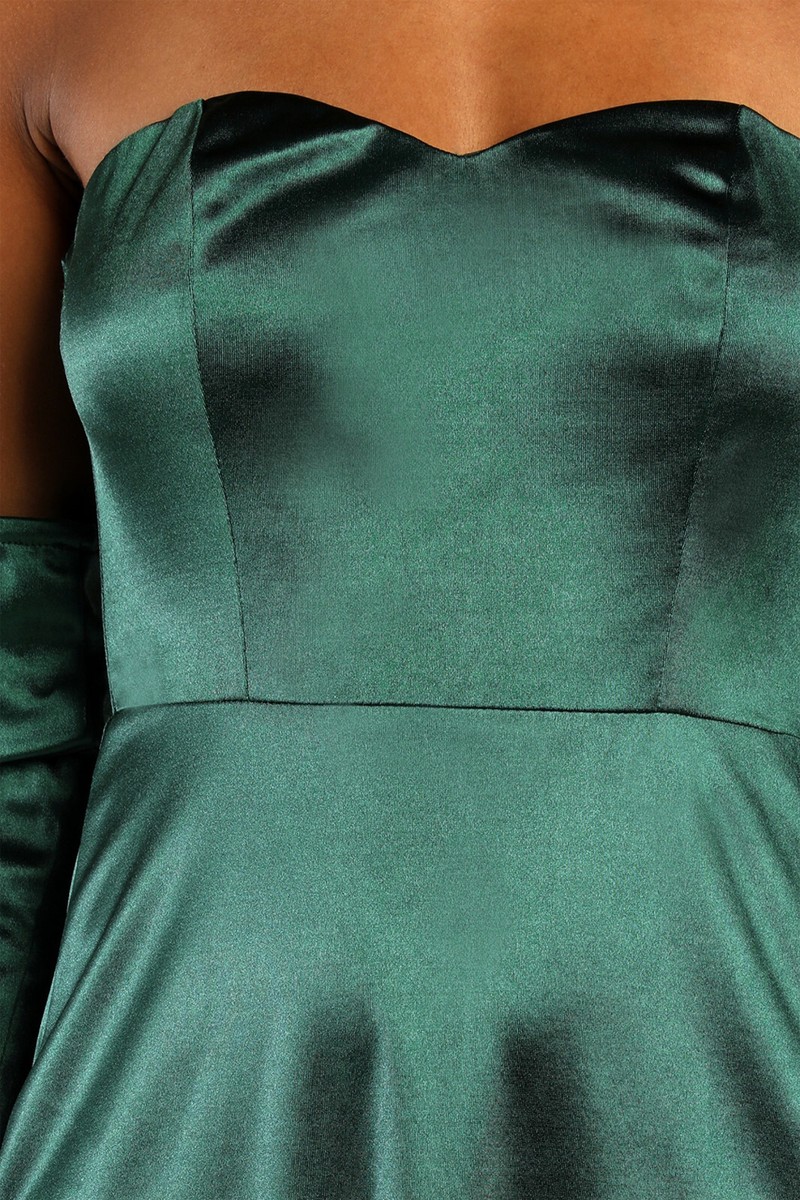 chinese dress ladies Simkhai Women's Emma Strapless Jersey Gown in Emerald, Size 4