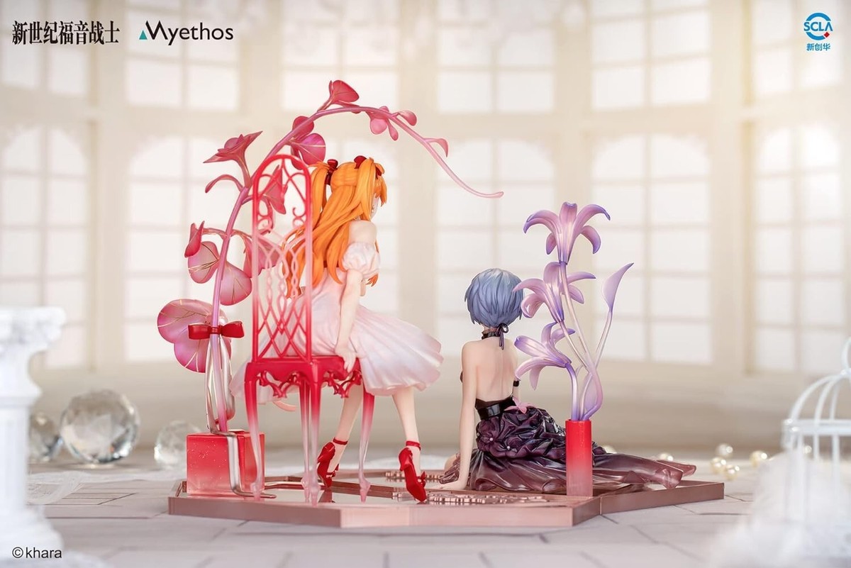 Myethos Evangelion Figure ASUKA & REY set Language of Flowers ver