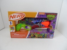 NERF Gun Teenage Mutant Ninja Turtles Mutant Mayhem Blaster, 10 Darts -NEW