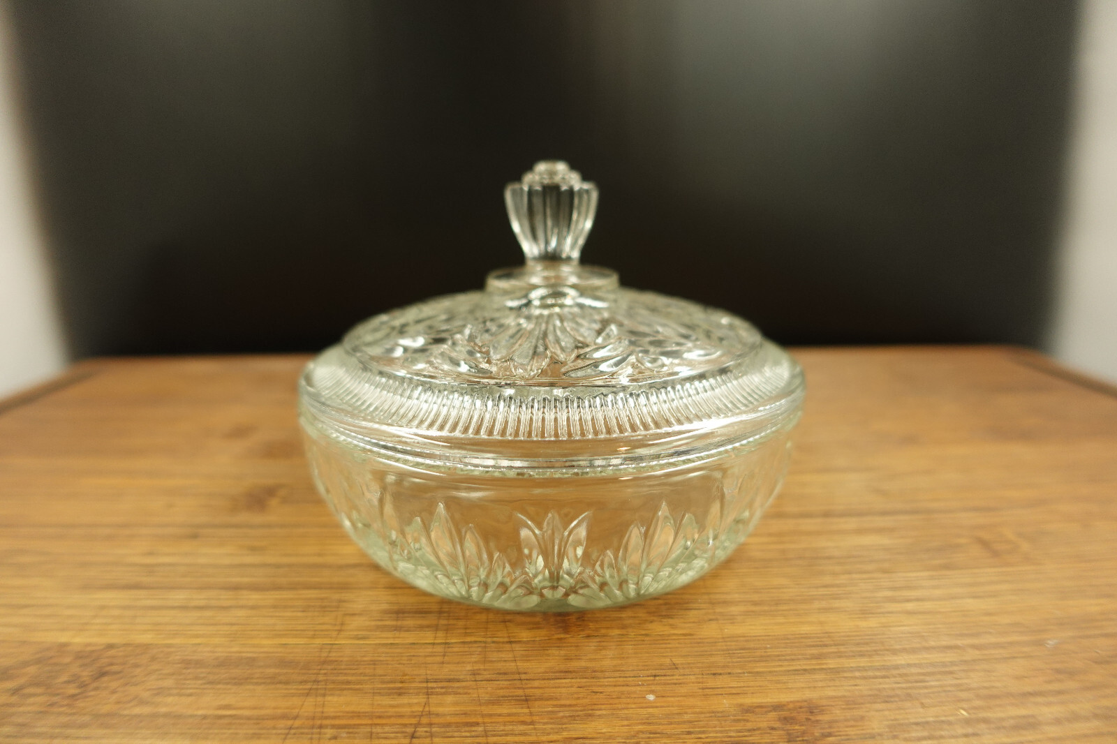 Avon Clear Glass Candy Dish with Lid for Sweets and Treats