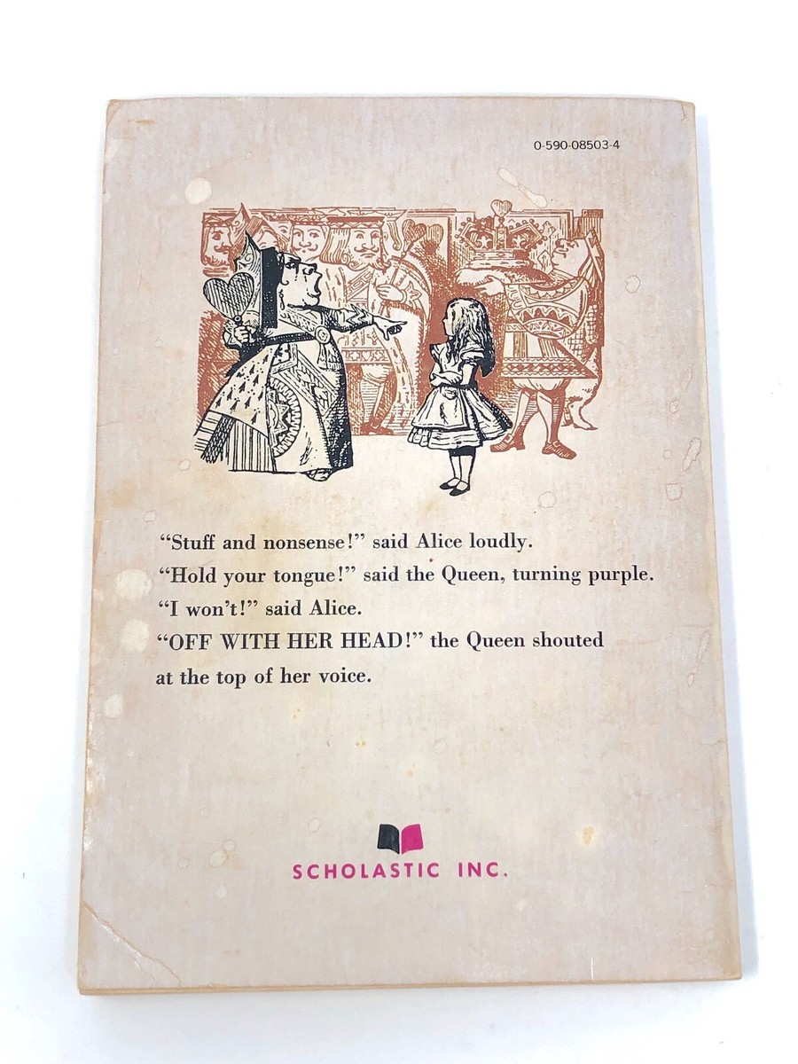 【vintage】ALICE IN WONDERLAND L Alice in Wonderland by Lewis Carroll Vintage 1972 book Scholastic