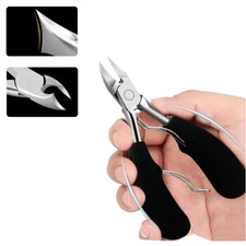Nail Scissor Toenail Clipper For Thick Ingrown Toe Nail Precision BLK Heavy Duty