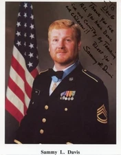 Sammy L. Davis- Signed Color Paperstock Photograph (MOH)