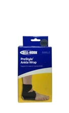 Bell-Horn ProStyle Ankle Wrap Universal Black Support for weak or injured ankles