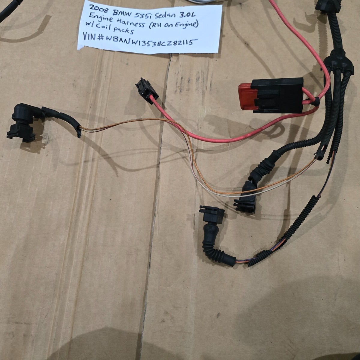 08 - 10 BMW 535i Engine Wiring Wire Harness Ignition 08 - 10 BMW 535i Engine Wiring Wire Harness Ignition