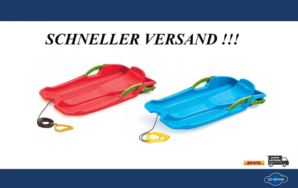 PROSPERPLAST HORNET Schlitten Kinderschlitten Winter Kunststoff Rodelschlitten mit Bremse