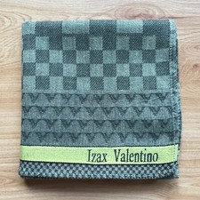 HANDKERCHIEF MEN'S VINTAGE ART GREEN CHECK PLAIN COTTON POCKET SQUARE 17" A-0500