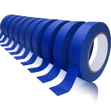 9 Rolls Blue Painter  s Tape, 1" x 22yd   Multi-Surface Masking, Easy Removal