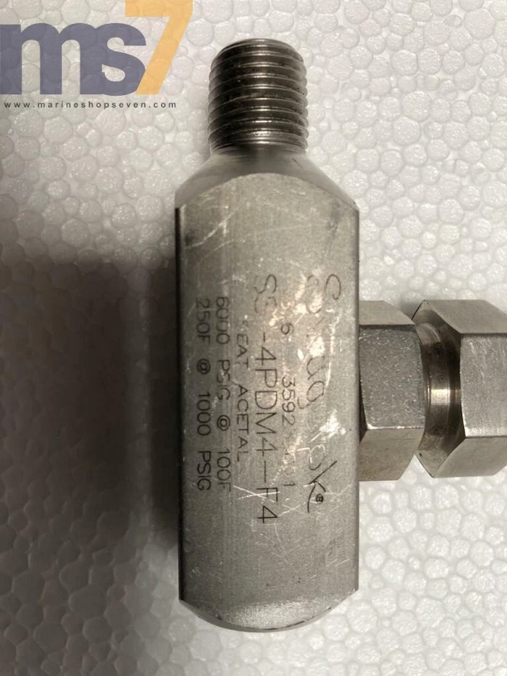 SWAGELOK SS-4PDM4-F4 STAINLESS STEEL NEEDLE VALVE 6000 PSIG 1/4" MNPT x1/4" FNPT - Image 2 of 3