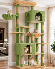 Cat Tree, 76-Inch Tall Heavy Duty Cat Tower for Big Cats HCT039GY Multi-Level