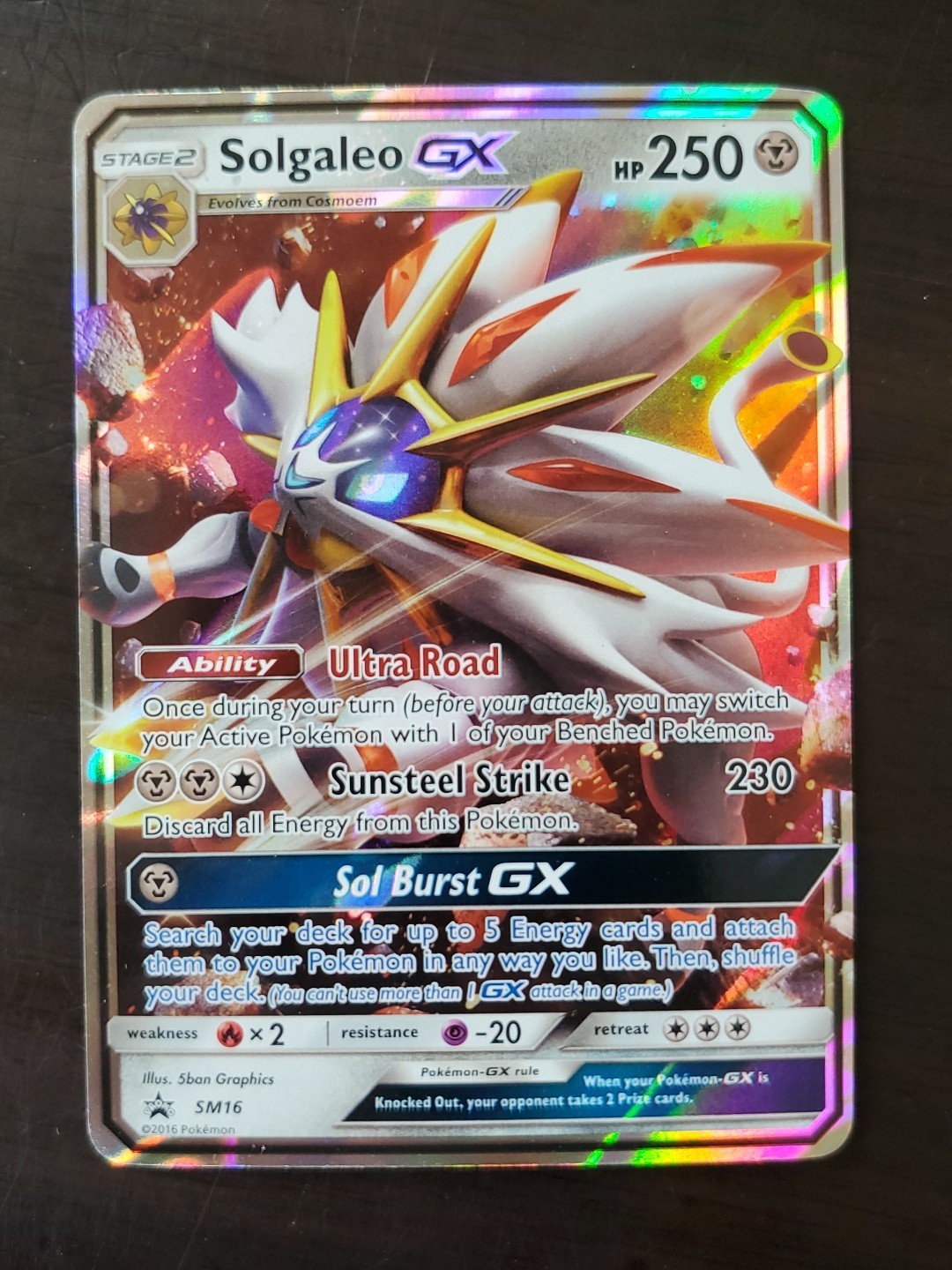 Pokémon Solgaleo GX Sun & Moon SM16 Promo Holo 