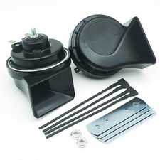 12V Loud Car Horn, Waterproof Dual-Tone Kit, Black