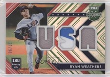 2018 Panini Elite Extra Edition USA Materials Emerald 6/10 Ryan Weathers hg6
