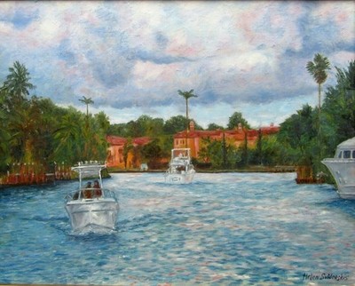Limited Edition Signed Fine Art  Canvas Print Florida US Landscape Painting COA