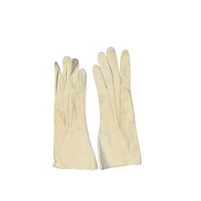 Womans Doeskin Leather Unlined Gloves Top Stitching Washable Vintage